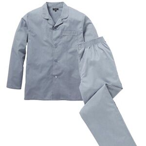 SIMPLY BE. CAPSULE MEN LONG SLEEVE PAJAMA SET GREY SIZE 1X & 2X (NEW WITH TAGS)